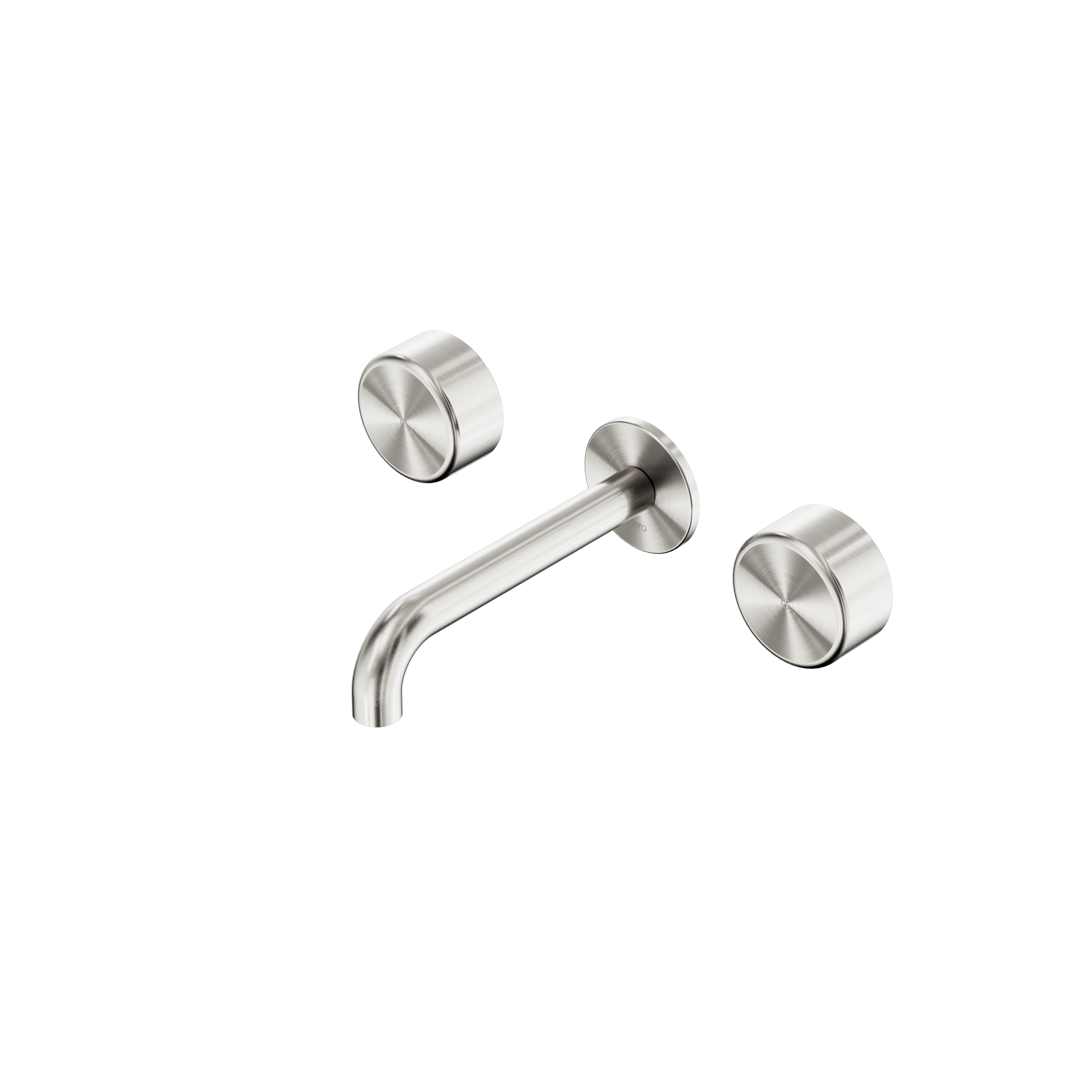 Serenity Wall Basin Set 185mm Spout With Metal Handle Brushed Nickel