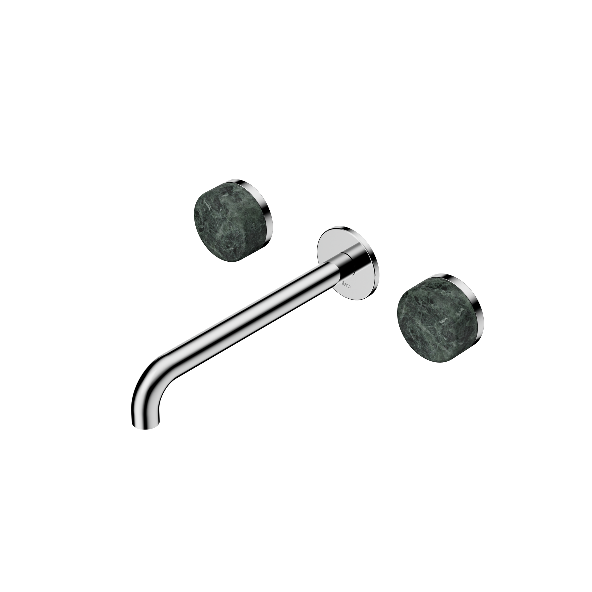 Serenity Wall Basin Set 220mm Spout With Verde Alpi Handle Chrome