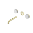 Serenity Wall Basin Set 160mm Spout With Carrara Handle Trim Kit Only Brushed Gold
