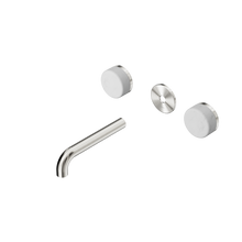 Serenity Wall Basin Set 160mm Spout With Carrara Handle Trim Kit Only Brushed Nickel