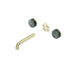 Serenity Wall Basin Set 160mm Spout With Verde Alpi Handle Trim Kit Only Brushed Gold