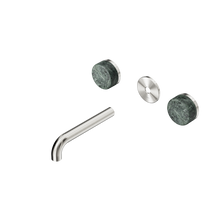 Serenity Wall Basin Set 160mm Spout With Verde Alpi Handle Trim Kit Only Brushed Nickel