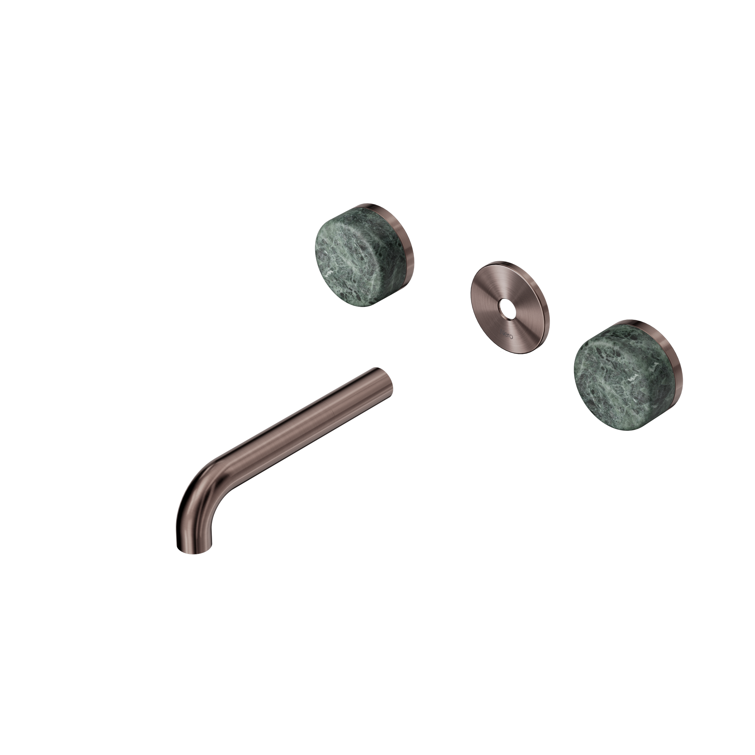 Serenity Wall Basin Set 160mm Spout With Verde Alpi Handle Trim Kit Only Brushed Bronze