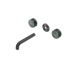 Serenity Wall Basin Set 160mm Spout With Verde Alpi Handle Trim Kit Only Gun Metal