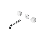 Serenity Wall Basin Set 160mm Spout With Arabescato Corchia Handle Trim Kit Only Chrome