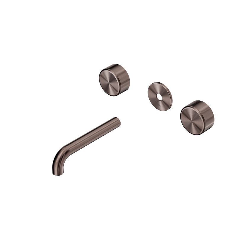 Serenity Wall Basin Set 160mm Spout With Metal Handle Trim Kit Only Brushed Bronze