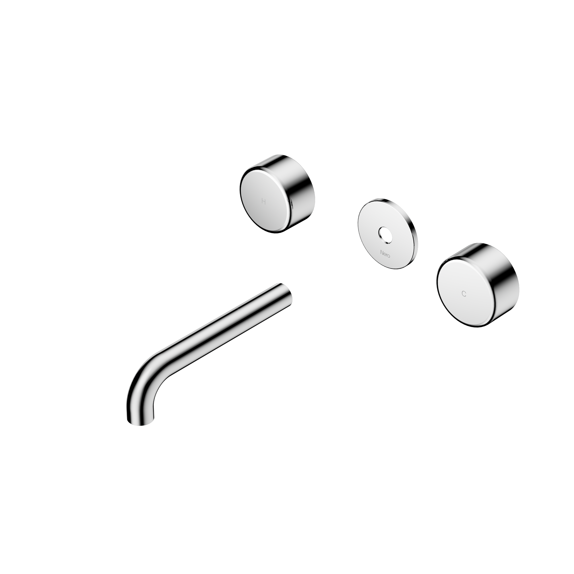 Serenity Wall Basin Set 160mm Spout With Metal Handle Trim Kit Only Chrome