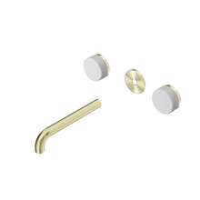 Serenity Wall Basin Set 185mm Spout With Carrara Handle Trim Kit Only Brushed Gold