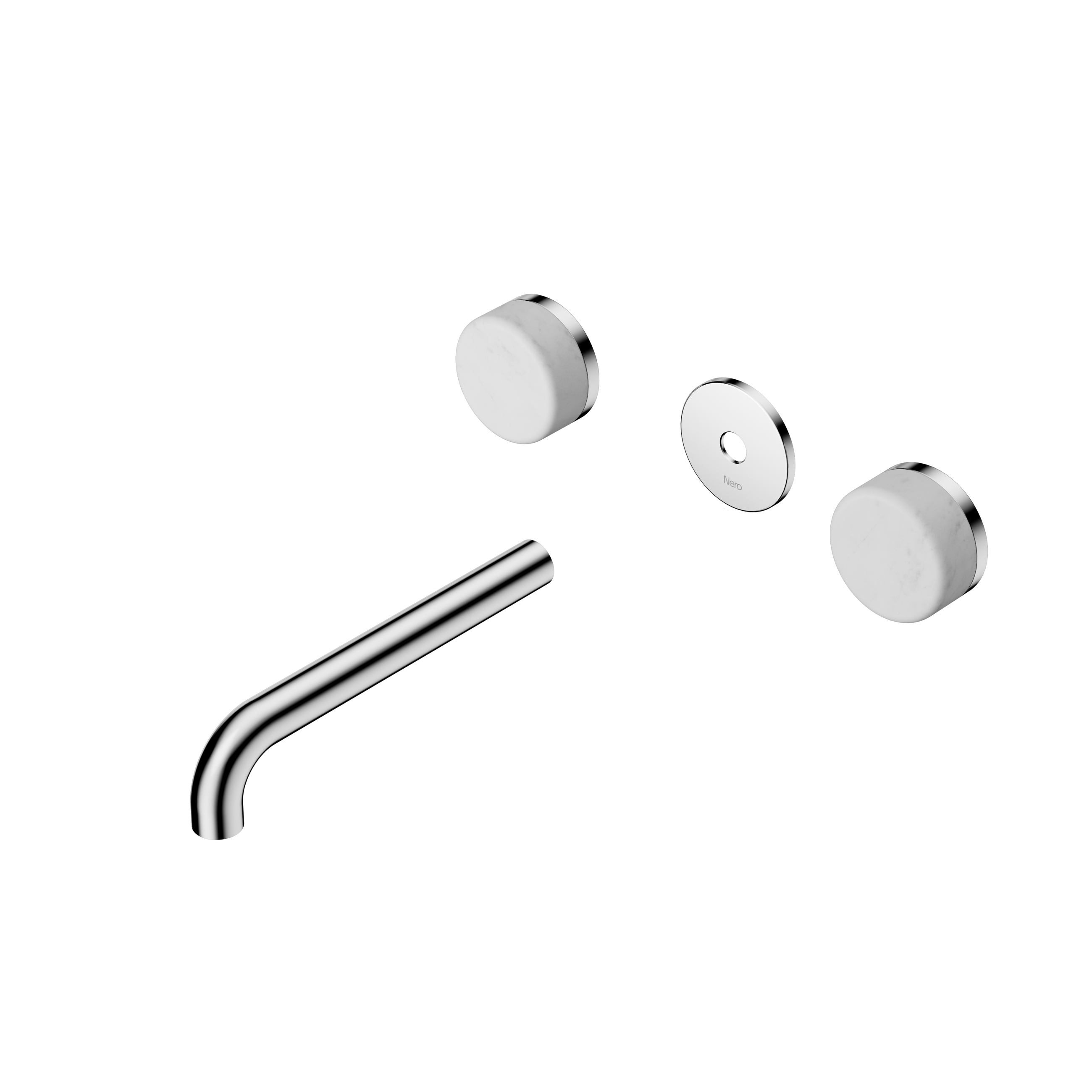 Serenity Wall Basin Set 185mm Spout With Carrara Handle Trim Kit Only Chrome