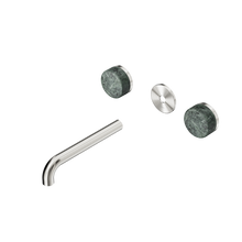Serenity Wall Basin Set 185mm Spout With Verde Alpi Handle Trim Kit Only Brushed Nickel
