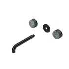 Serenity Wall Basin Set 185mm Spout With Verde Alpi Handle Trim Kit Only Matte Black