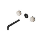 Serenity Wall Basin Set 185mm Spout With Rome Travertine Handle Trim Kit Only Matte Black