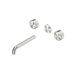 Serenity Wall Basin Set 185mm Spout With Metal Handle Trim Kit Only Brushed Nickel