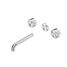 Serenity Wall Basin Set 185mm Spout With Metal Handle Trim Kit Only Brushed Nickel