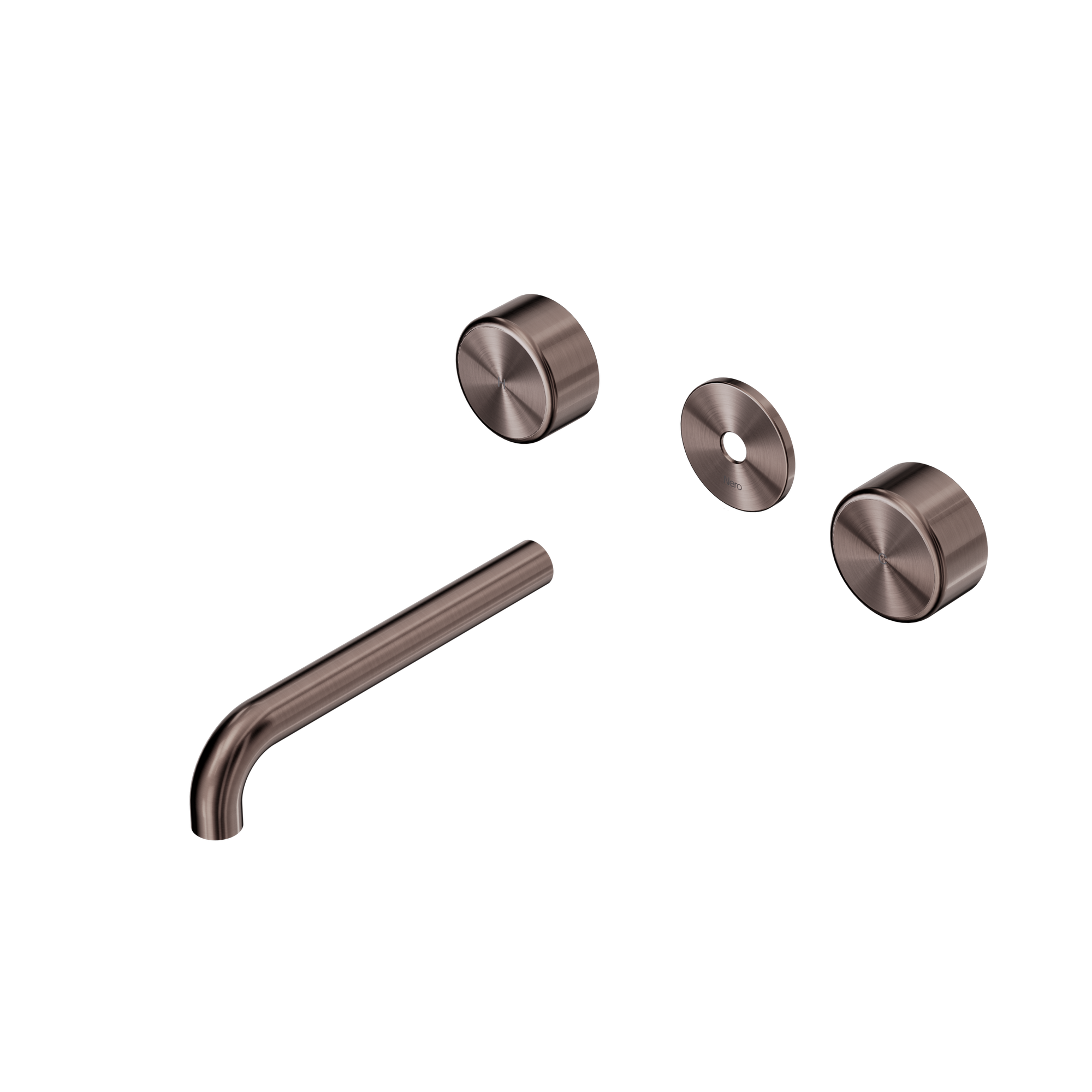 Serenity Wall Basin Set 185mm Spout With Metal Handle Trim Kit Only Brushed Bronze