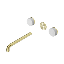 Serenity Wall Basin Set 220mm Spout With Carrara Handle Trim Kit Only Brushed Gold