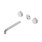 Serenity Wall Basin Set 220mm Spout With Carrara Handle Trim Kit Only Brushed Nickel
