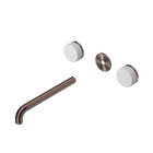 Serenity Wall Basin Set 220mm Spout With Carrara Handle Trim Kit Only Brushed Bronze