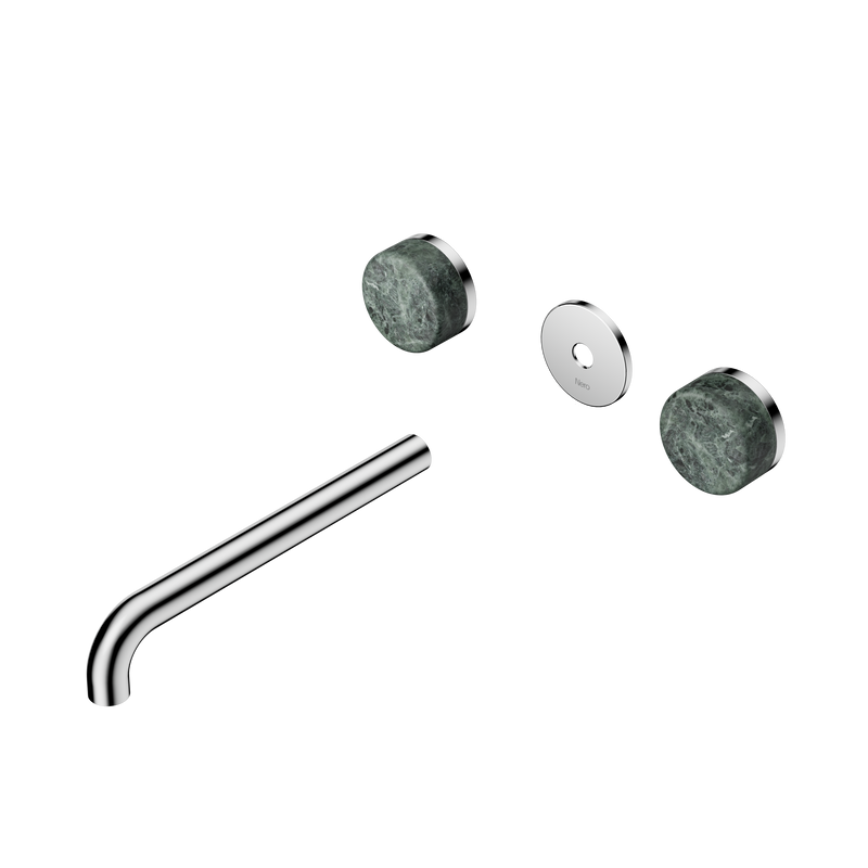 Serenity Wall Basin Set 220mm Spout With Verde Alpi Handle Trim Kit Only Chrome