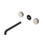 Serenity Wall Basin Set 220mm Spout With Rome Travertine Handle Trim Kit Only Matte Black