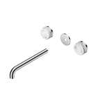 Serenity Wall Basin Set 220mm Spout With Arabescato Corchia Handle Trim Kit Only Chrome
