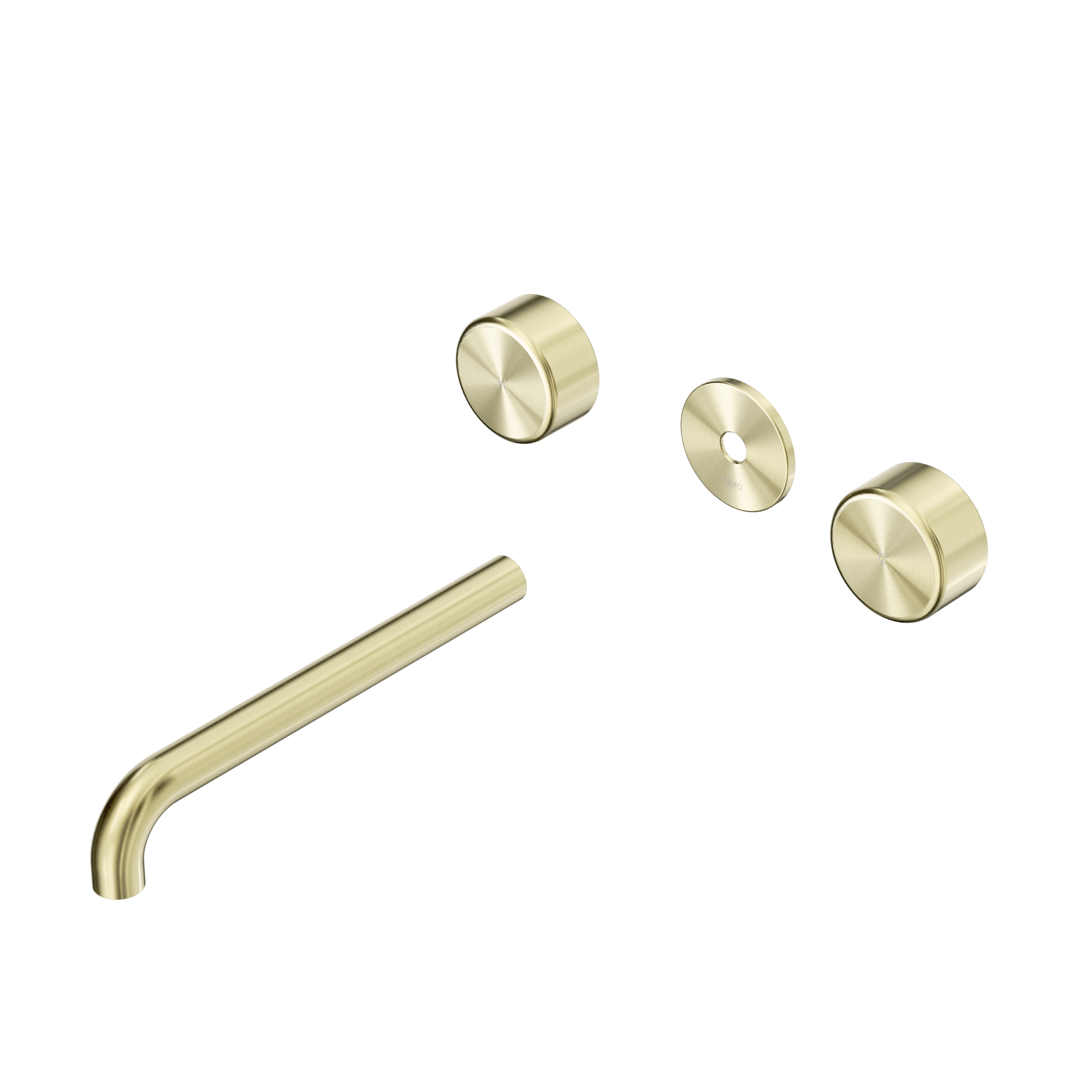 Serenity Wall Basin Set 220mm Spout With Metal Handle Trim Kit Only Brushed Gold