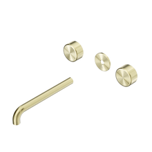 Serenity Wall Basin Set 220mm Spout With Metal Handle Trim Kit Only Brushed Gold