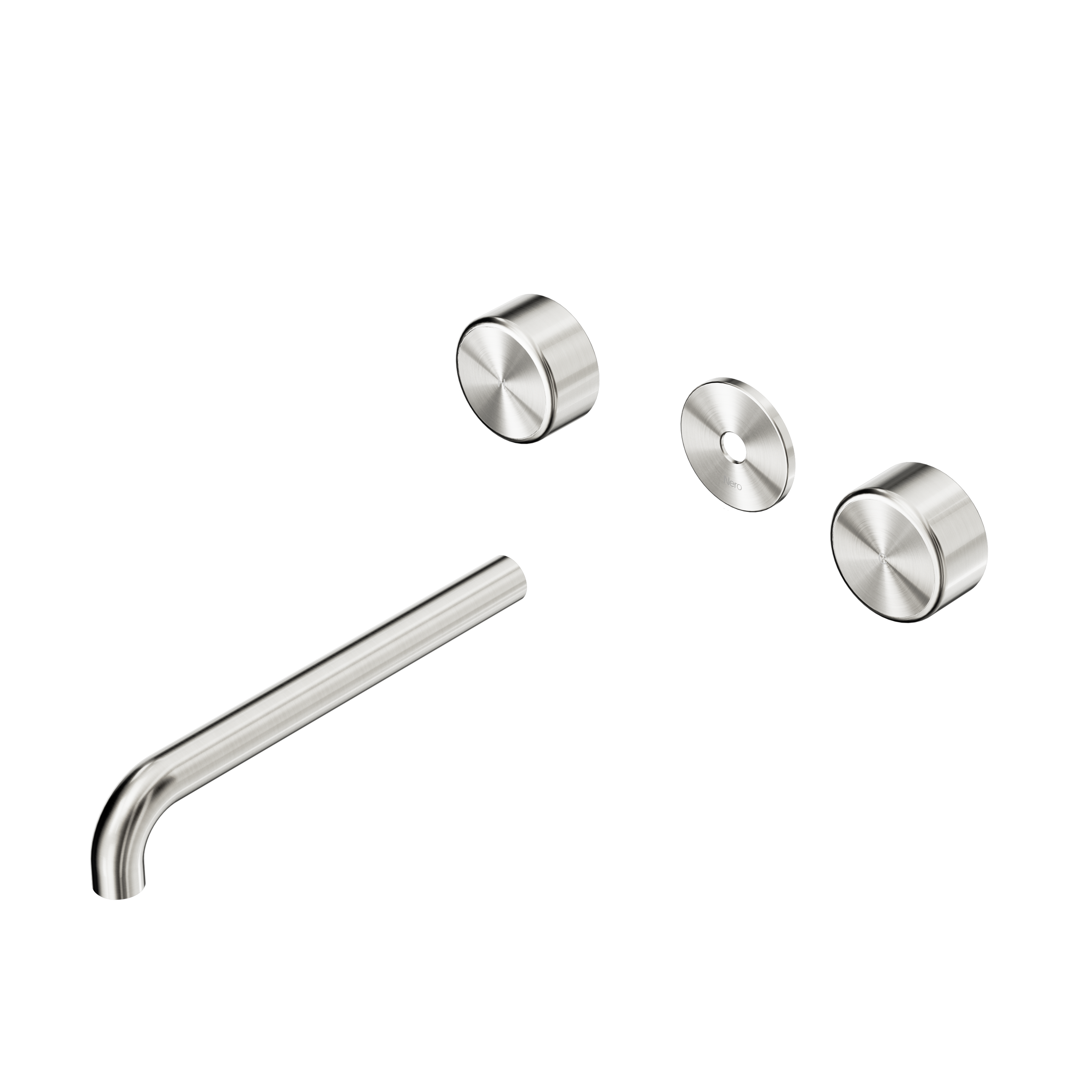 Serenity Wall Basin Set 220mm Spout With Metal Handle Trim Kit Only Brushed Nickel