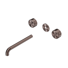 Serenity Wall Basin Set 220mm Spout With Metal Handle Trim Kit Only Brushed Bronze