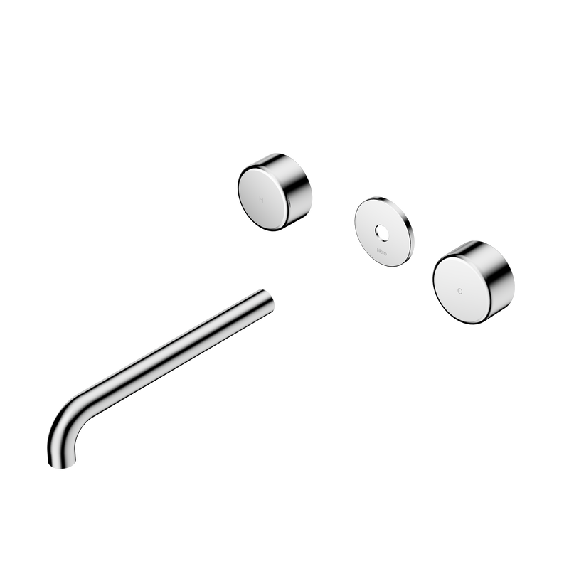 Serenity Wall Basin Set 220mm Spout With Metal Handle Trim Kit Only Chrome