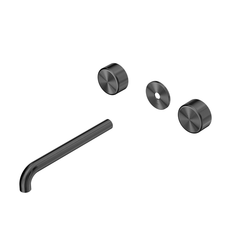 Serenity Wall Basin Set 220mm Spout With Metal Handle Trim Kit Only Gun Metal