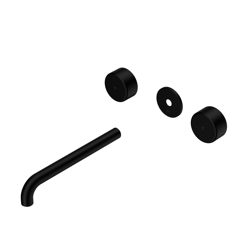 Serenity Wall Basin Set 220mm Spout With Metal Handle Trim Kit Only Matte Black