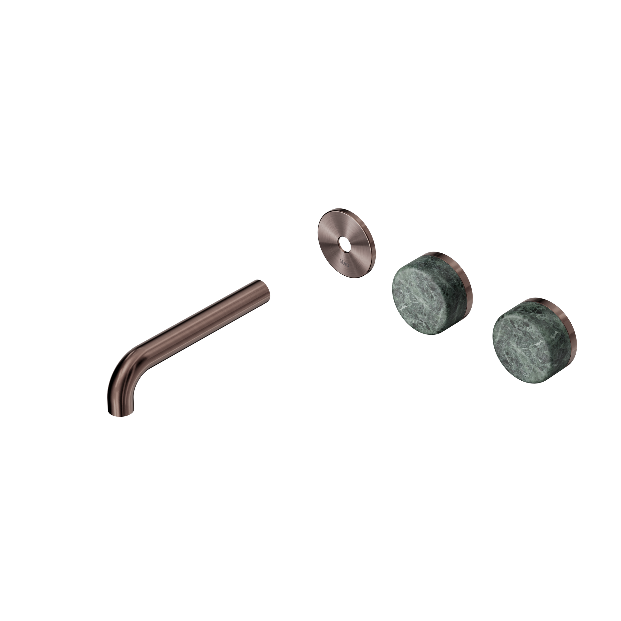 Serenity Wall Basin Set 160mm Offset Spout With Verde Alpi Handle Trim Kit Only Brushed Bronze