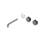 Serenity Wall Basin Set 160mm Offset Spout With Verde Alpi Handle Trim Kit Only Chrome