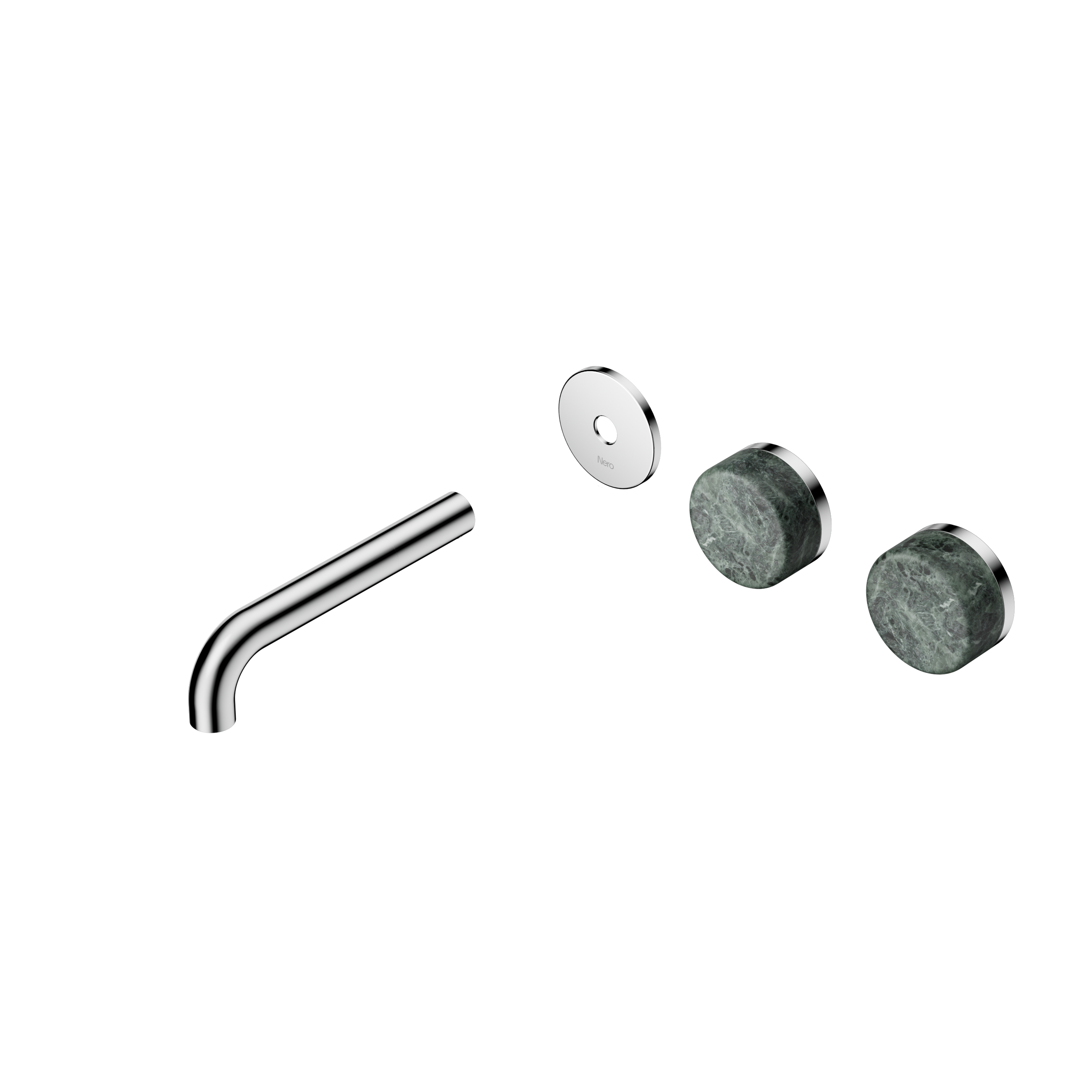 Serenity Wall Basin Set 160mm Offset Spout With Verde Alpi Handle Trim Kit Only Chrome