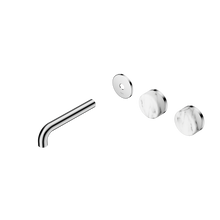 Serenity Wall Basin Set 160mm Offset Spout With Arabescato Corchia Handle Trim Kit Only Chrome