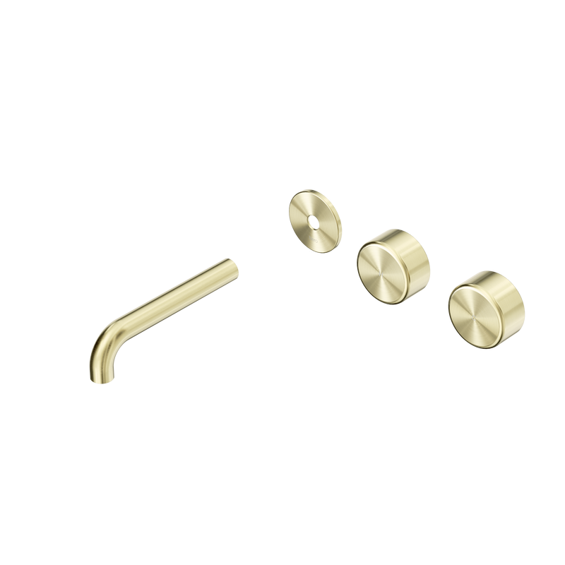 Serenity Wall Basin Set 160mm Offset Spout With Metal Handle Trim Kit Only Brushed Gold