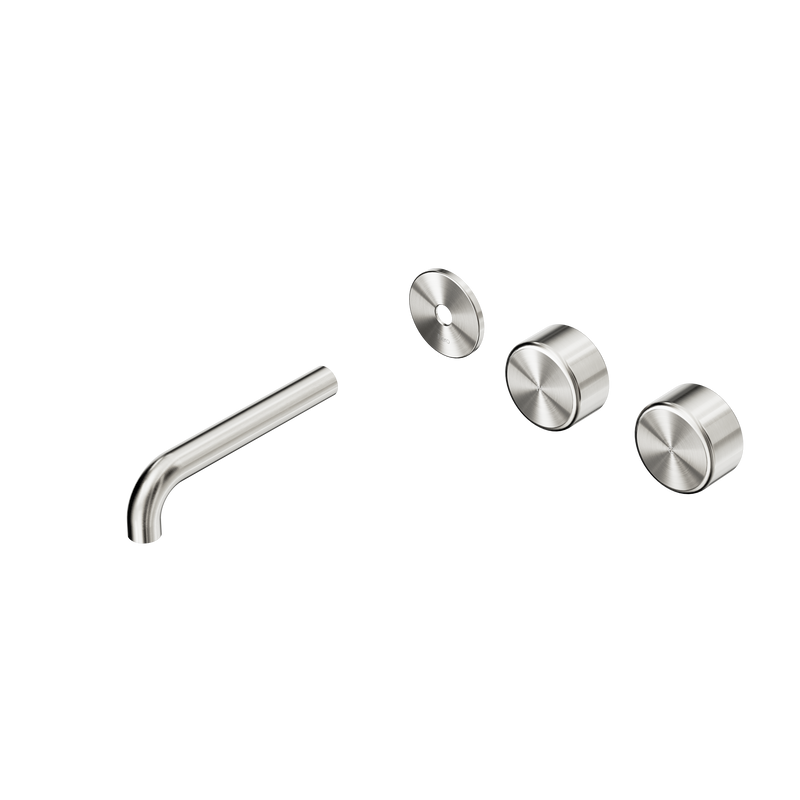 Serenity Wall Basin Set 160mm Offset Spout With Metal Handle Trim Kit Only Brushed Nickel
