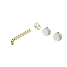 Serenity Wall Basin Set 185mm Offset Spout With Carrara Handle Trim Kit Only Brushed Gold