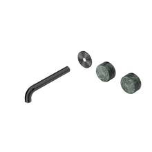 Serenity Wall Basin Set 185mm Offset Spout With Verde Alpi Handle Trim Kit Only Gun Metal