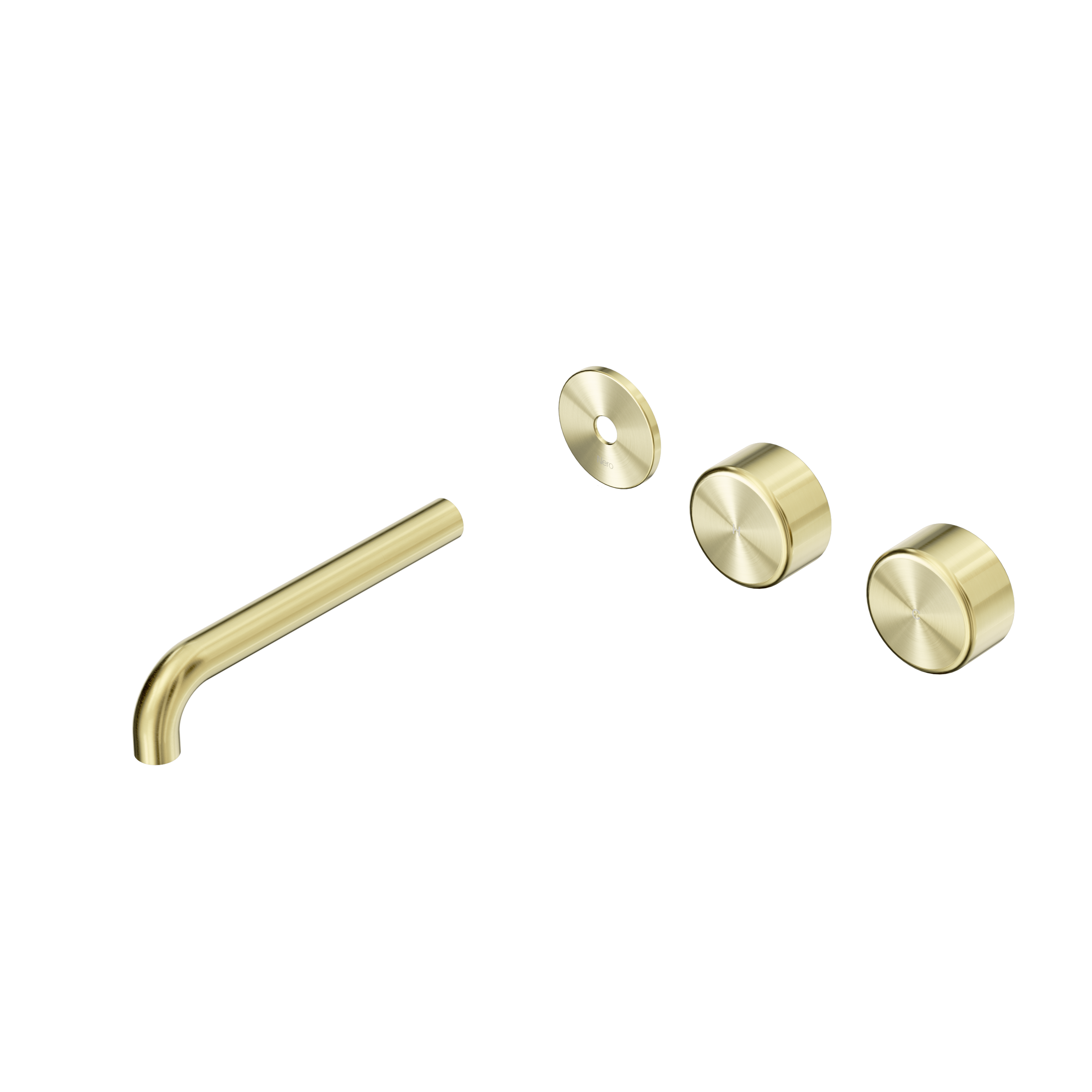 Serenity Wall Basin Set 185mm Offset Spout With Metal Handle Trim Kit Only Brushed Gold