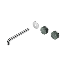 Serenity Wall Basin Set 220mm Offset Spout With Verde Alpi Handle Trim Kit Only Chrome