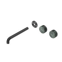 Serenity Wall Basin Set 220mm Offset Spout With Verde Alpi Handle Trim Kit Only Gun Metal