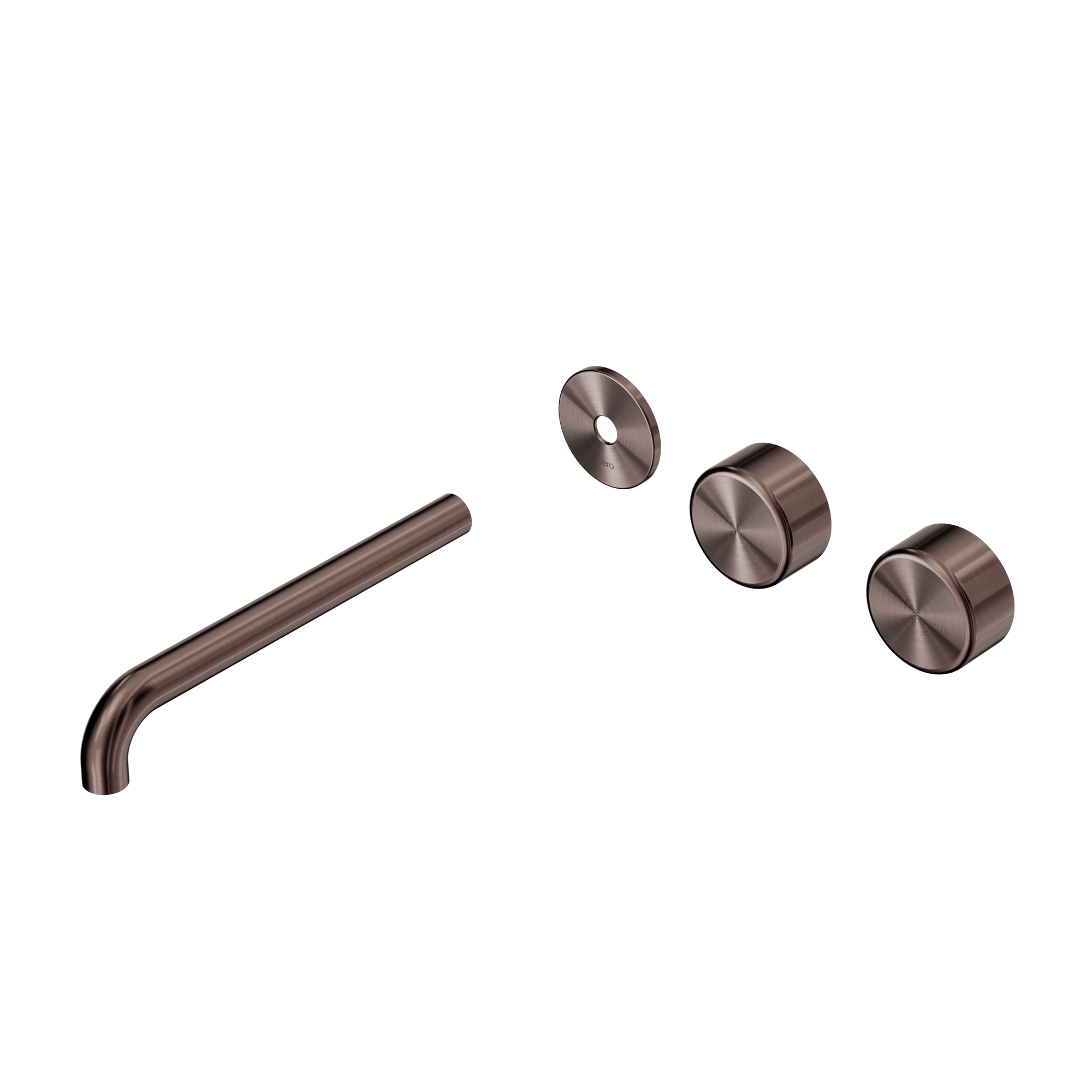 Serenity Wall Basin Set 220mm Offset Spout With Metal Handle Trim Kit Only Brushed Bronze