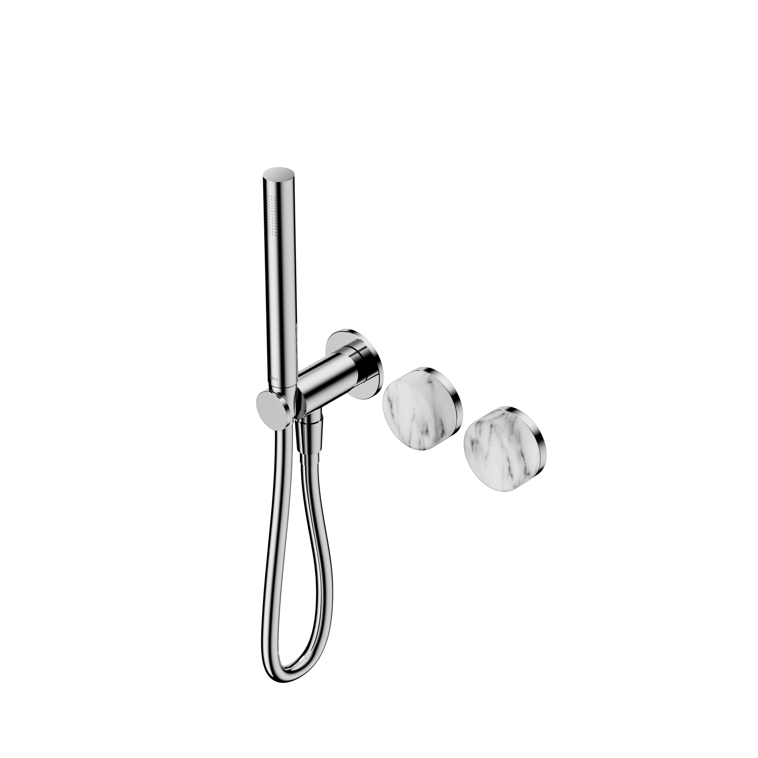Serenity Progressive Shower System With Arabescato Corchia Handle And Slim Shower Chrome