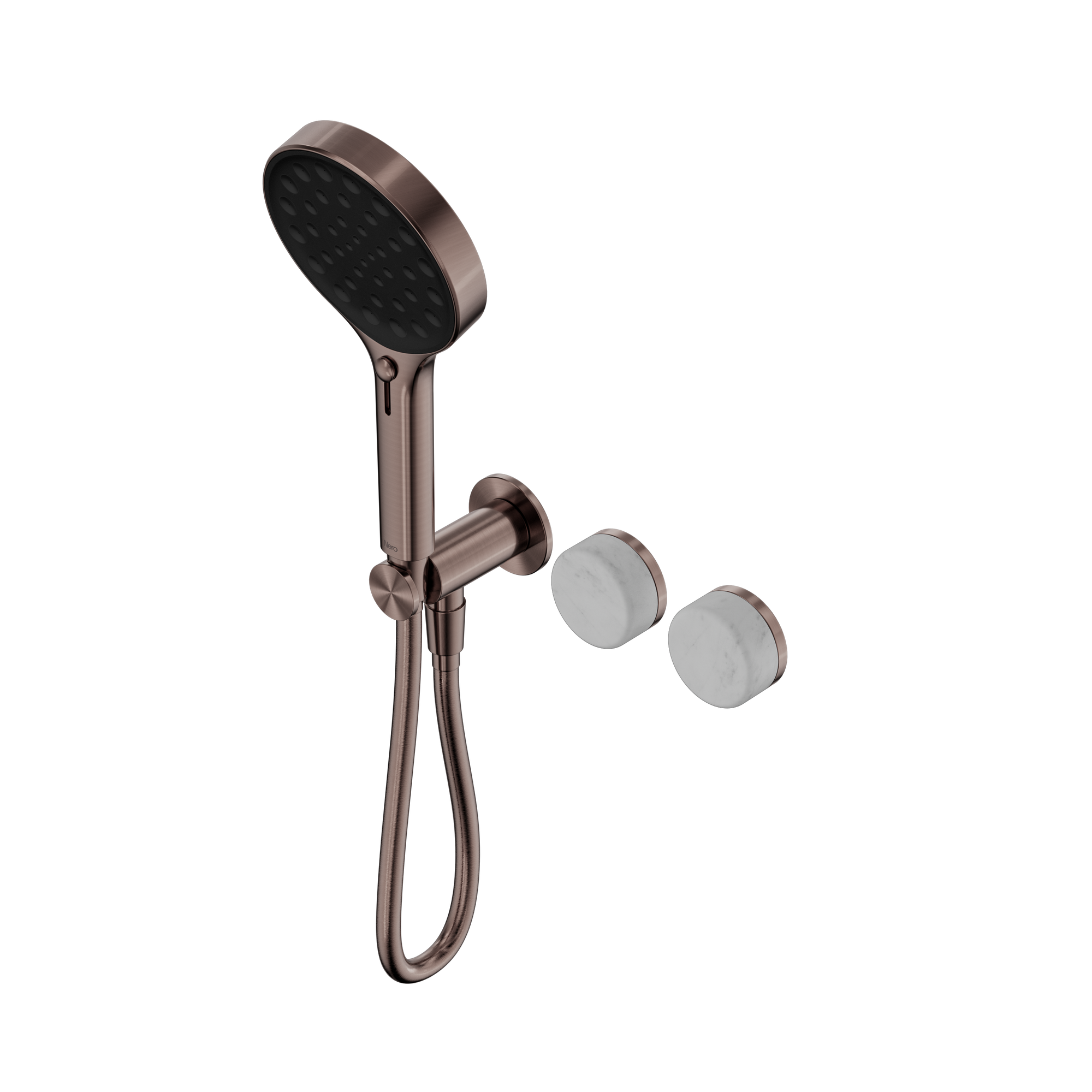 Serenity Progressive Shower System With Carrara Handle And Serenity Hand Shower Brushed Bronze