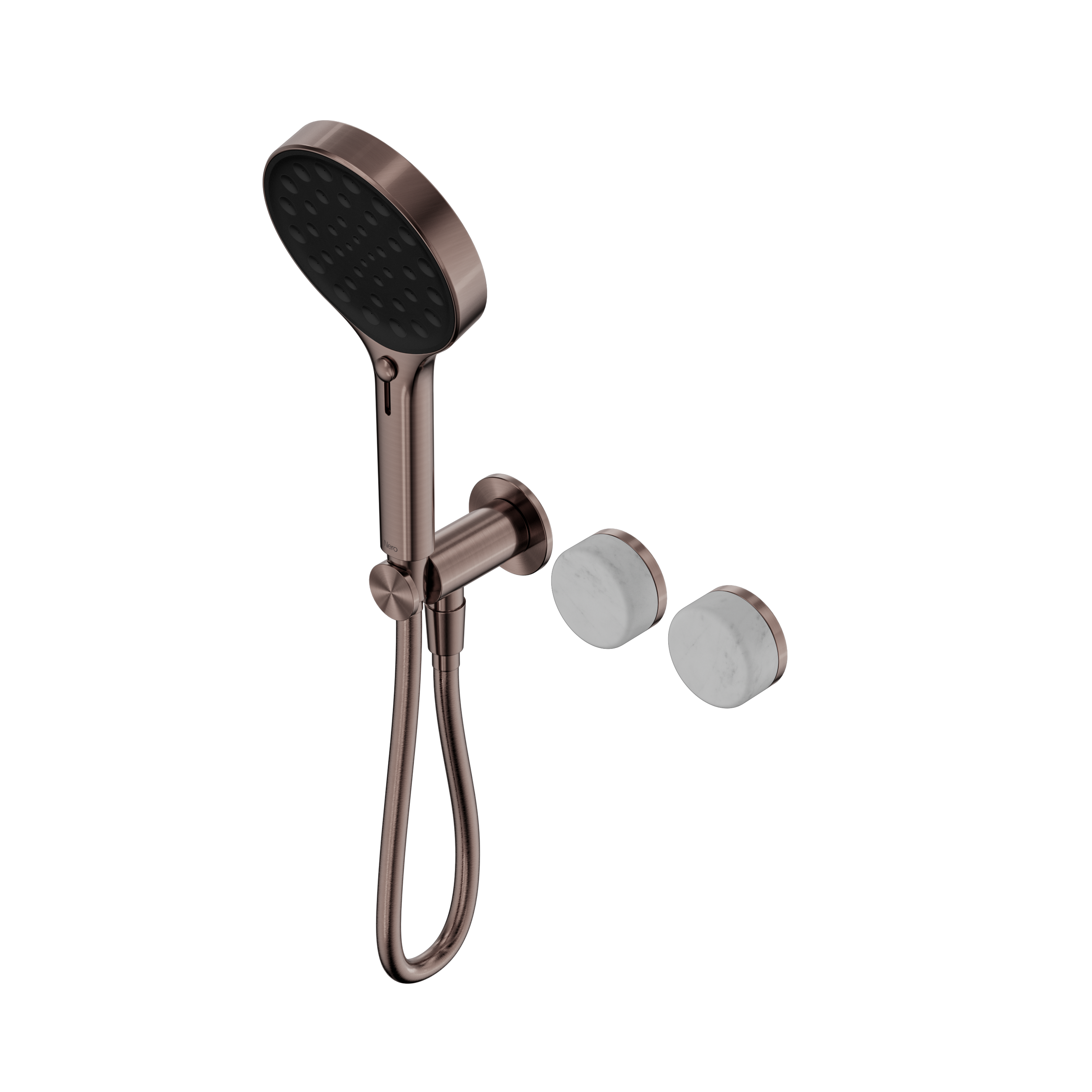 Serenity Progressive Shower System With Carrara Handle And Serenity Hand Shower Brushed Bronze