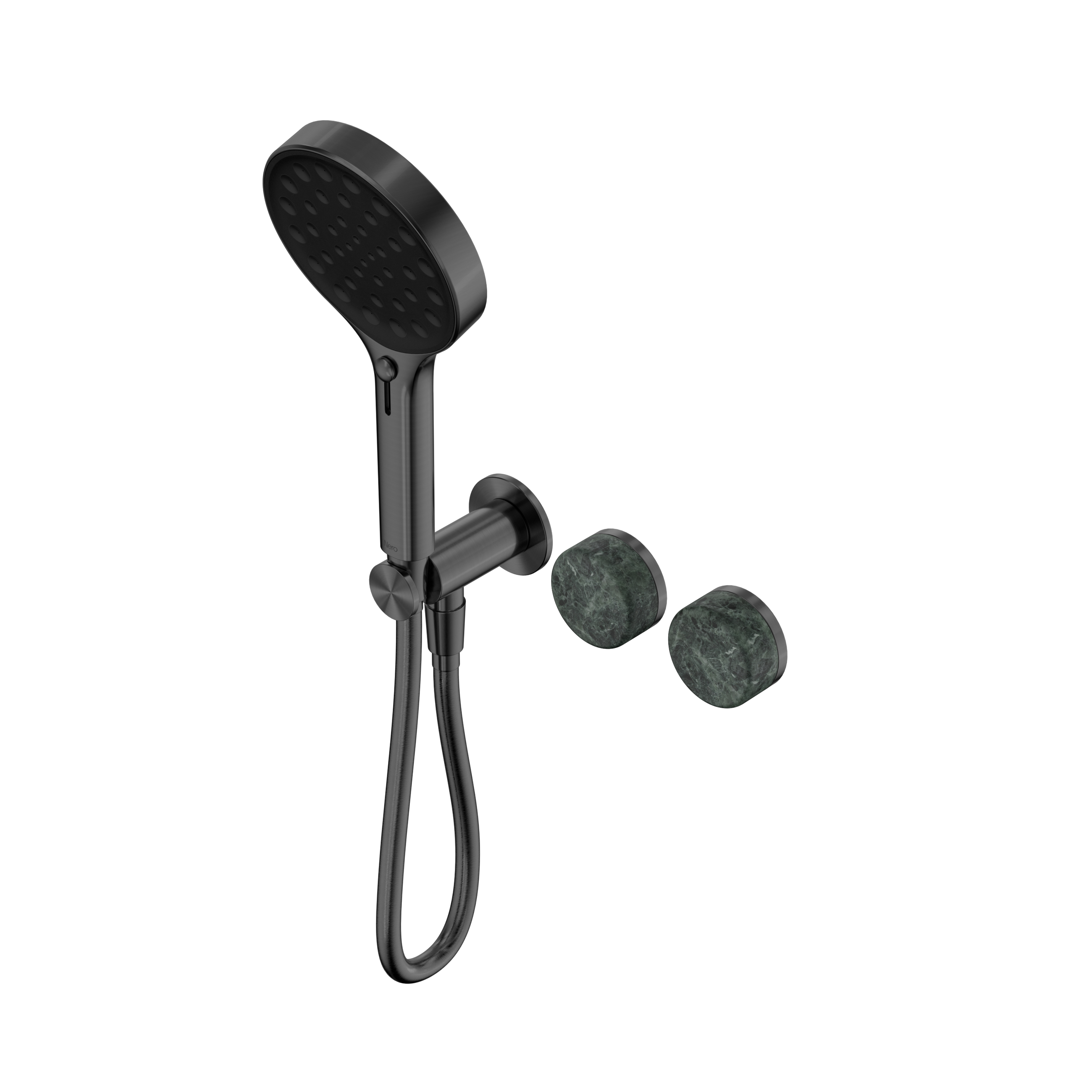 Serenity Progressive Shower System With Verde Alpi Handle And Serenity Hand Shower Gun Metal