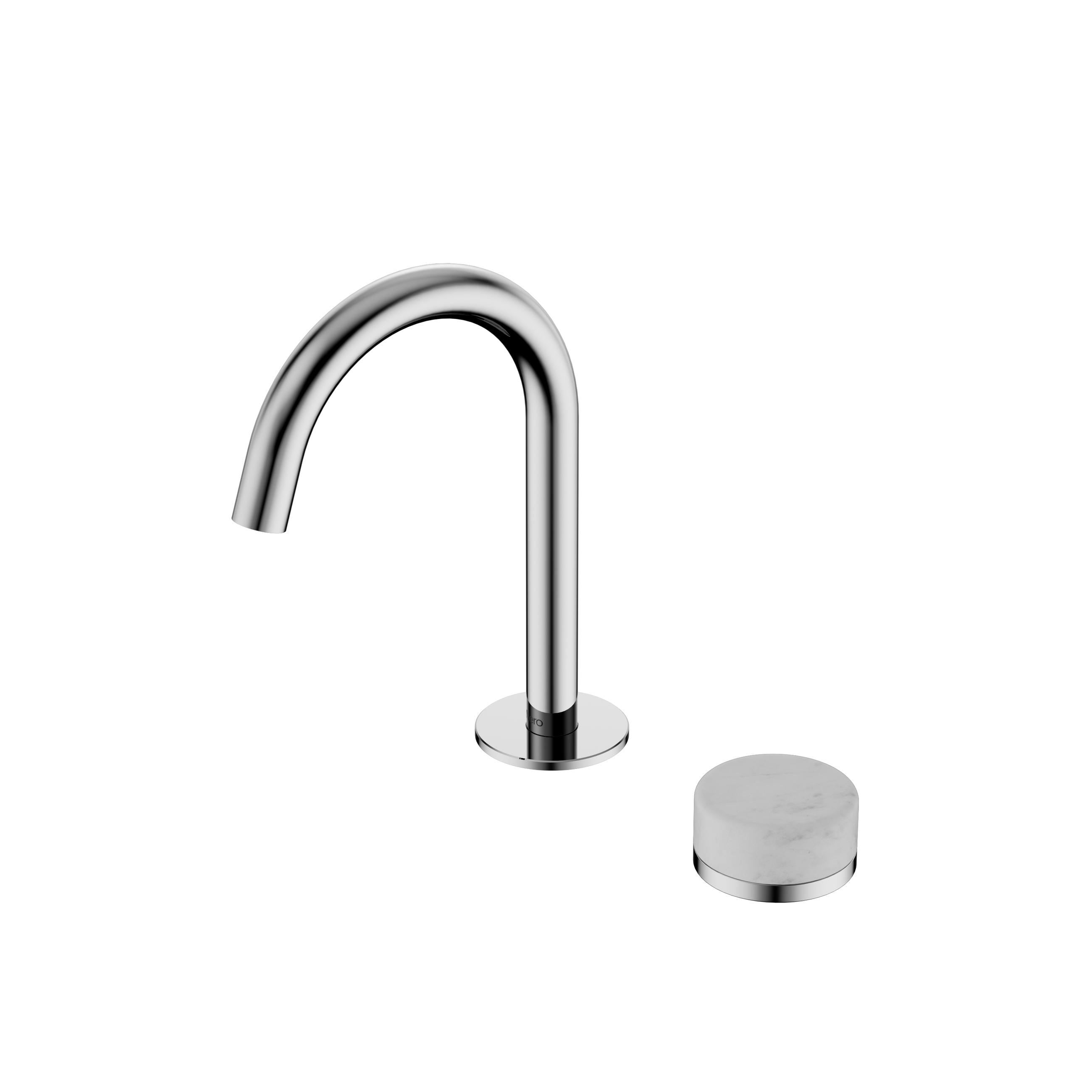 Serenity Progressive Basin Mixer Arc Spout With Carrara Handle Chrome