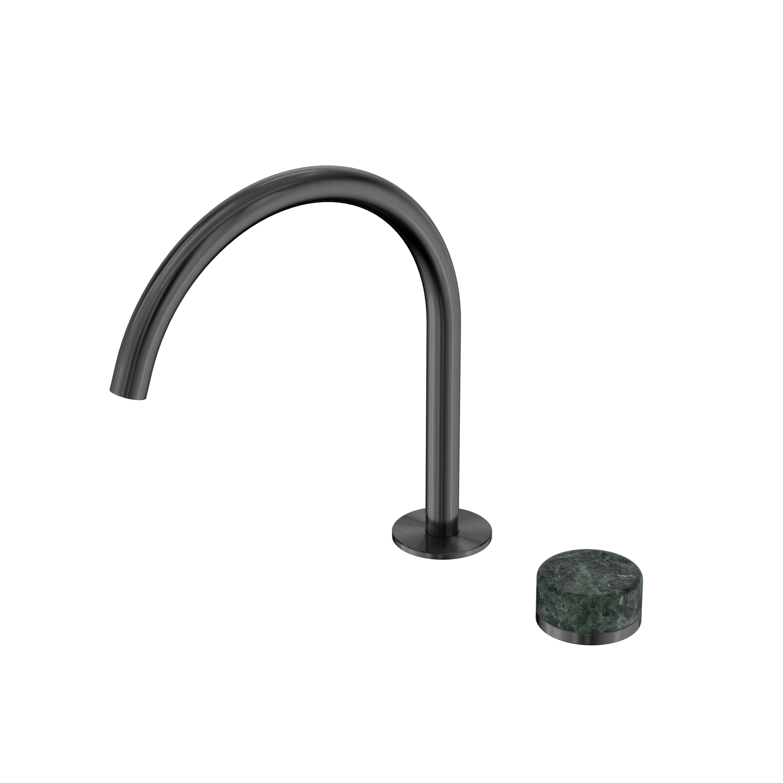 Serenity Progressive Bath/Kitchen Mixer Arc Spout With Verde Alpi Handle Gun Metal